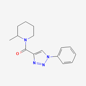 molecular formula C15H18N4O B7558526 (2-Methylpiperidin-1-yl)-(1-phenyltriazol-4-yl)methanone 