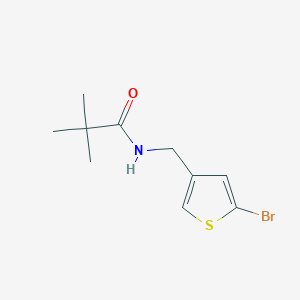 molecular formula C10H14BrNOS B7558550 N-[(5-bromothiophen-3-yl)methyl]-2,2-dimethylpropanamide 