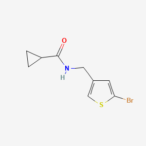 molecular formula C9H10BrNOS B7558555 N-[(5-bromothiophen-3-yl)methyl]cyclopropanecarboxamide 