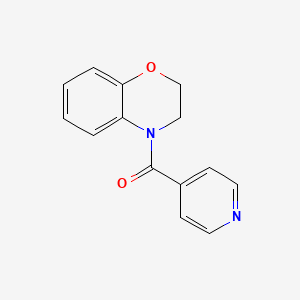 molecular formula C14H12N2O2 B7558590 2,3-Dihydro-1,4-benzoxazin-4-yl(pyridin-4-yl)methanone 