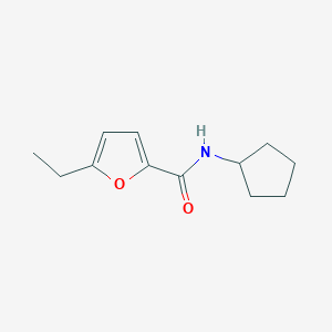 molecular formula C12H17NO2 B7558601 N-cyclopentyl-5-ethylfuran-2-carboxamide 