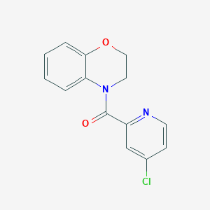 molecular formula C14H11ClN2O2 B7558609 (4-Chloropyridin-2-yl)-(2,3-dihydro-1,4-benzoxazin-4-yl)methanone 
