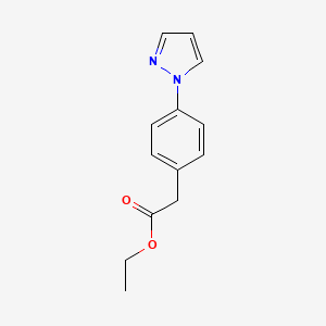 molecular formula C13H14N2O2 B7558638 4-(Pyrazol-1-yl)phenylacetic acid ethyl ester 
