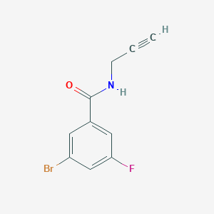 molecular formula C10H7BrFNO B7558734 3-bromo-5-fluoro-N-prop-2-ynylbenzamide 