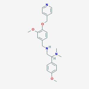 1-(4-methoxyphenyl)-N'-[[3-methoxy-4-(pyridin-4-ylmethoxy)phenyl]methyl]-N,N-dimethylethane-1,2-diamine