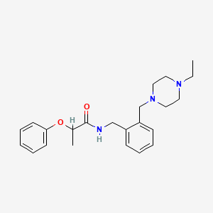 molecular formula C23H31N3O2 B7558764 N-[[2-[(4-ethylpiperazin-1-yl)methyl]phenyl]methyl]-2-phenoxypropanamide 