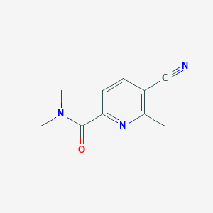 molecular formula C10H11N3O B7558770 5-cyano-N,N,6-trimethylpyridine-2-carboxamide 