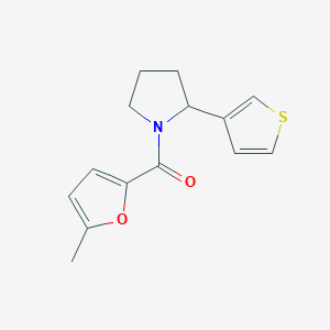 molecular formula C14H15NO2S B7558792 (5-Methylfuran-2-yl)-(2-thiophen-3-ylpyrrolidin-1-yl)methanone 
