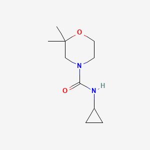 molecular formula C10H18N2O2 B7558801 N-cyclopropyl-2,2-dimethylmorpholine-4-carboxamide 