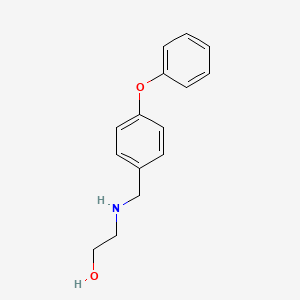 molecular formula C15H17NO2 B7558803 2-[(4-Phenoxyphenyl)methylamino]ethanol 