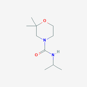 molecular formula C10H20N2O2 B7558807 2,2-dimethyl-N-propan-2-ylmorpholine-4-carboxamide 