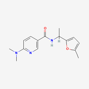 molecular formula C15H19N3O2 B7558832 6-(dimethylamino)-N-[1-(5-methylfuran-2-yl)ethyl]pyridine-3-carboxamide 