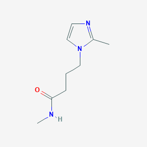 molecular formula C9H15N3O B7558834 N-methyl-4-(2-methylimidazol-1-yl)butanamide 