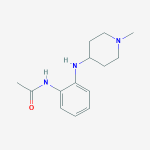 N-[2-[(1-methylpiperidin-4-yl)amino]phenyl]acetamide