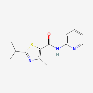 molecular formula C13H15N3OS B7558878 4-methyl-2-propan-2-yl-N-pyridin-2-yl-1,3-thiazole-5-carboxamide 