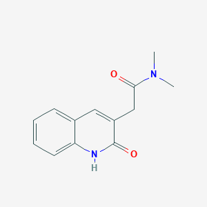 molecular formula C13H14N2O2 B7558894 N,N-dimethyl-2-(2-oxo-1H-quinolin-3-yl)acetamide 