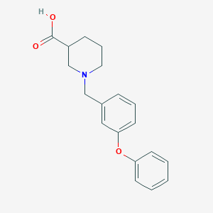 molecular formula C19H21NO3 B7558898 1-[(3-Phenoxyphenyl)methyl]piperidine-3-carboxylic acid 
