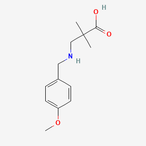 molecular formula C13H19NO3 B7558904 3-[(4-Methoxyphenyl)methylamino]-2,2-dimethylpropanoic acid 