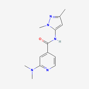 molecular formula C13H17N5O B7558913 2-(dimethylamino)-N-(2,5-dimethylpyrazol-3-yl)pyridine-4-carboxamide 