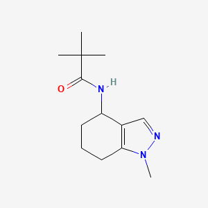 molecular formula C13H21N3O B7558966 2,2-dimethyl-N-(1-methyl-4,5,6,7-tetrahydroindazol-4-yl)propanamide 