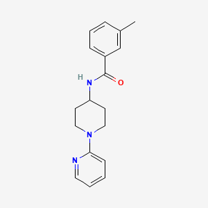 molecular formula C18H21N3O B7558984 3-methyl-N-(1-pyridin-2-ylpiperidin-4-yl)benzamide 