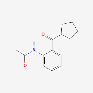 molecular formula C14H17NO2 B7558991 N-[2-(Cyclopentylcarbonyl)phenyl]acetamide 
