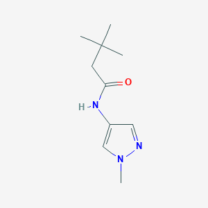 molecular formula C10H17N3O B7559008 3,3-dimethyl-N-(1-methylpyrazol-4-yl)butanamide 