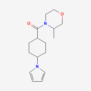 molecular formula C16H24N2O2 B7559015 (3-Methylmorpholin-4-yl)-(4-pyrrol-1-ylcyclohexyl)methanone 