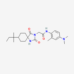 N-[4-(dimethylamino)-2-methylphenyl]-2-[8-(2-methylbutan-2-yl)-2,4-dioxo-1,3-diazaspiro[4.5]decan-3-yl]acetamide