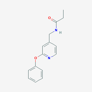 molecular formula C15H16N2O2 B7559071 N-[(2-phenoxypyridin-4-yl)methyl]propanamide 