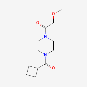 molecular formula C12H20N2O3 B7559073 1-[4-(Cyclobutanecarbonyl)piperazin-1-yl]-2-methoxyethanone 