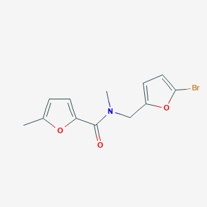 molecular formula C12H12BrNO3 B7559117 N-[(5-bromofuran-2-yl)methyl]-N,5-dimethylfuran-2-carboxamide 