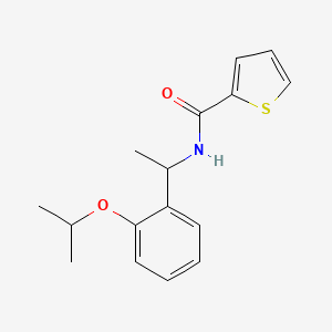 molecular formula C16H19NO2S B7559124 N-[1-(2-propan-2-yloxyphenyl)ethyl]thiophene-2-carboxamide 