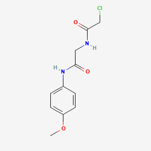 molecular formula C11H13ClN2O3 B7559148 2-[(2-chloroacetyl)amino]-N-(4-methoxyphenyl)acetamide 