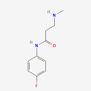 molecular formula C10H13FN2O B7559157 N-(4-fluorophenyl)-3-(methylamino)propanamide 