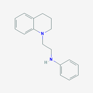 molecular formula C17H20N2 B7559168 N-[2-(3,4-dihydro-2H-quinolin-1-yl)ethyl]aniline 