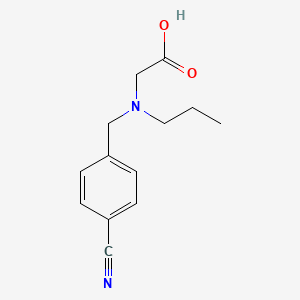 molecular formula C13H16N2O2 B7559219 2-[(4-Cyanophenyl)methyl-propylamino]acetic acid 