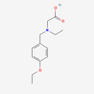 molecular formula C13H19NO3 B7559278 2-[(4-Ethoxyphenyl)methyl-ethylamino]acetic acid 