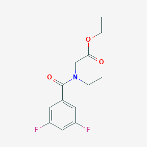 molecular formula C13H15F2NO3 B7559308 Ethyl 2-[(3,5-difluorobenzoyl)-ethylamino]acetate 