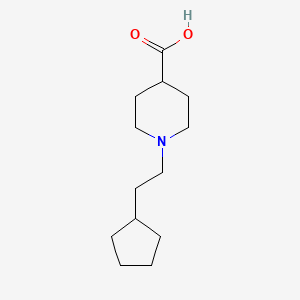 molecular formula C13H23NO2 B7559316 1-(2-Cyclopentylethyl)piperidine-4-carboxylic acid 