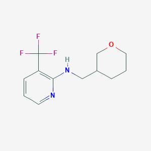 molecular formula C12H15F3N2O B7559337 N-(oxan-3-ylmethyl)-3-(trifluoromethyl)pyridin-2-amine 