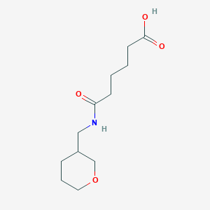 molecular formula C12H21NO4 B7559343 6-(Oxan-3-ylmethylamino)-6-oxohexanoic acid 