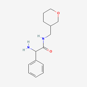 molecular formula C14H20N2O2 B7559351 2-amino-N-(oxan-3-ylmethyl)-2-phenylacetamide 