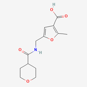 2-Methyl-5-[(oxane-4-carbonylamino)methyl]furan-3-carboxylic acid
