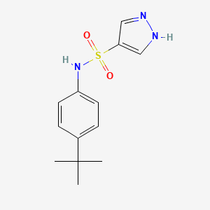 molecular formula C13H17N3O2S B7559363 N-(4-tert-butylphenyl)-1H-pyrazole-4-sulfonamide 