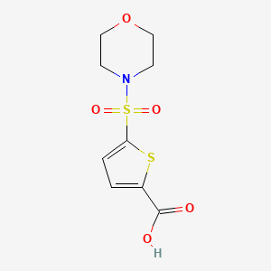 molecular formula C9H11NO5S2 B7559370 5-Morpholin-4-ylsulfonylthiophene-2-carboxylic acid 