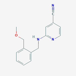 molecular formula C15H15N3O B7559373 2-[[2-(Methoxymethyl)phenyl]methylamino]pyridine-4-carbonitrile 