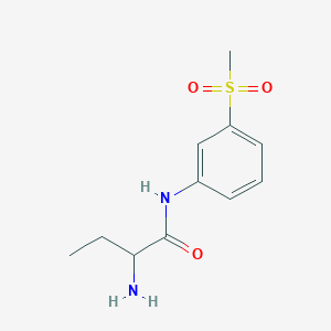 molecular formula C11H16N2O3S B7559397 2-amino-N-(3-methylsulfonylphenyl)butanamide 