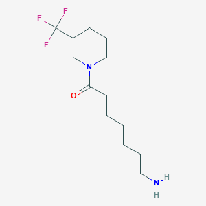 molecular formula C13H23F3N2O B7559448 7-Amino-1-[3-(trifluoromethyl)piperidin-1-yl]heptan-1-one 