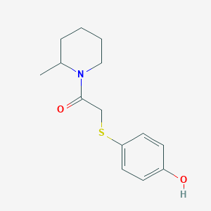 2-(4-Hydroxyphenyl)sulfanyl-1-(2-methylpiperidin-1-yl)ethanone